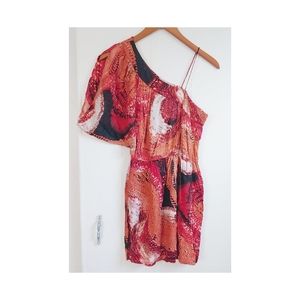 Vintage Tribal One Shoulder Mini Dress